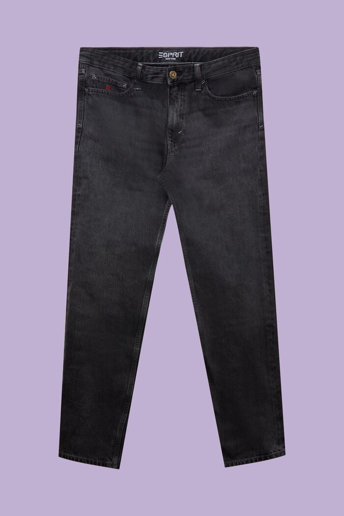 Jeans mit geradem Bein und mittlerer Bundhöhe