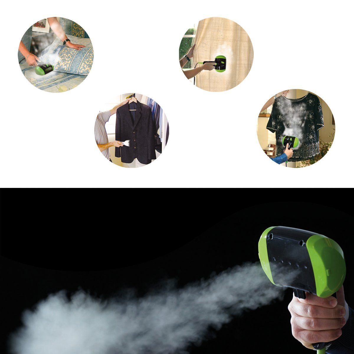 Best Direct® Dampfbürste V Cloud Steamer®, 1000,00 W, tragbare Dampfbürste für Kleidung, Polster und Bügelfalten
