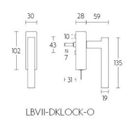 Formani 1503D110IGXX0 BASICS LB7-19-DKLOCK-O lockable tilt-and-turn fitting PVD gunmetal