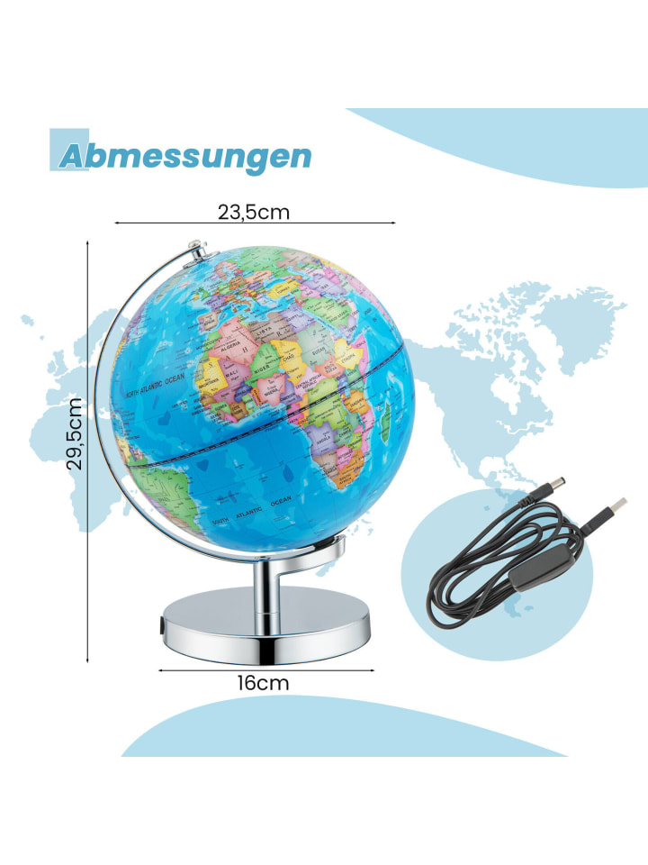 COSTWAY 3 in 1 Leuchtglobus in Blau günstig kaufen onesize