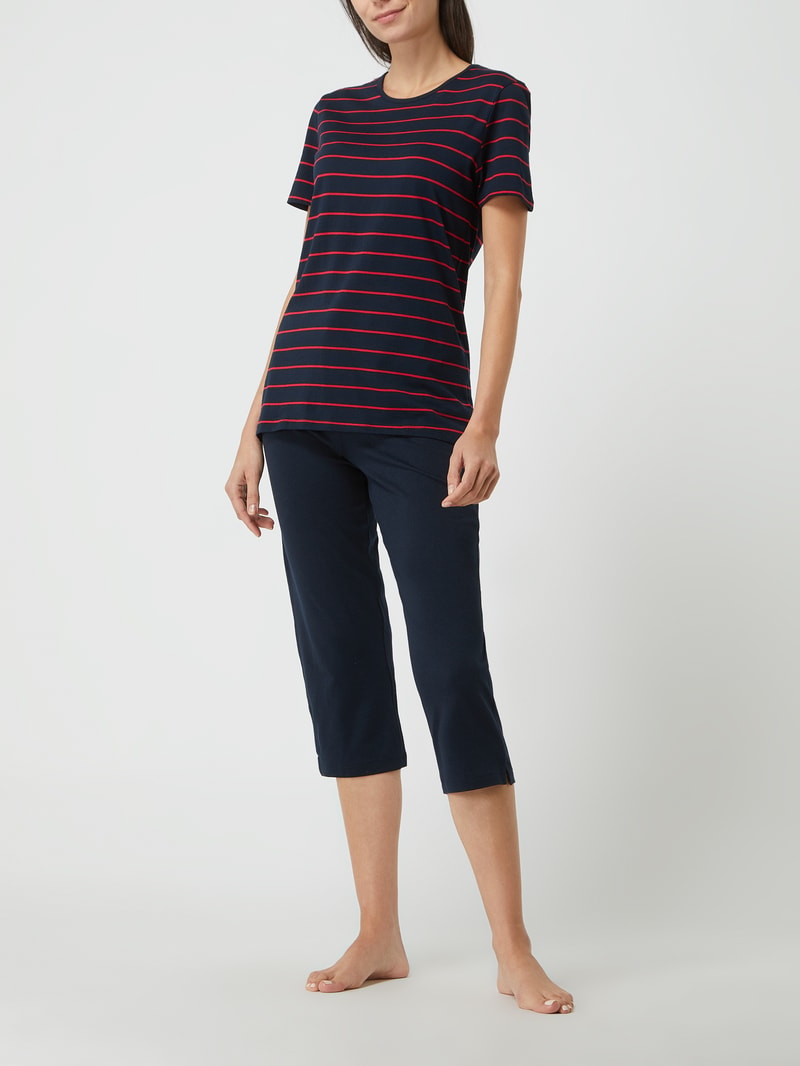 Pyjama mit Modal-Anteil in marineblau