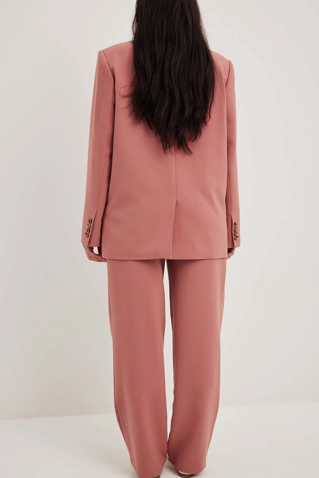 Oversized Mélange-Blazer mit gekerbtem Revers