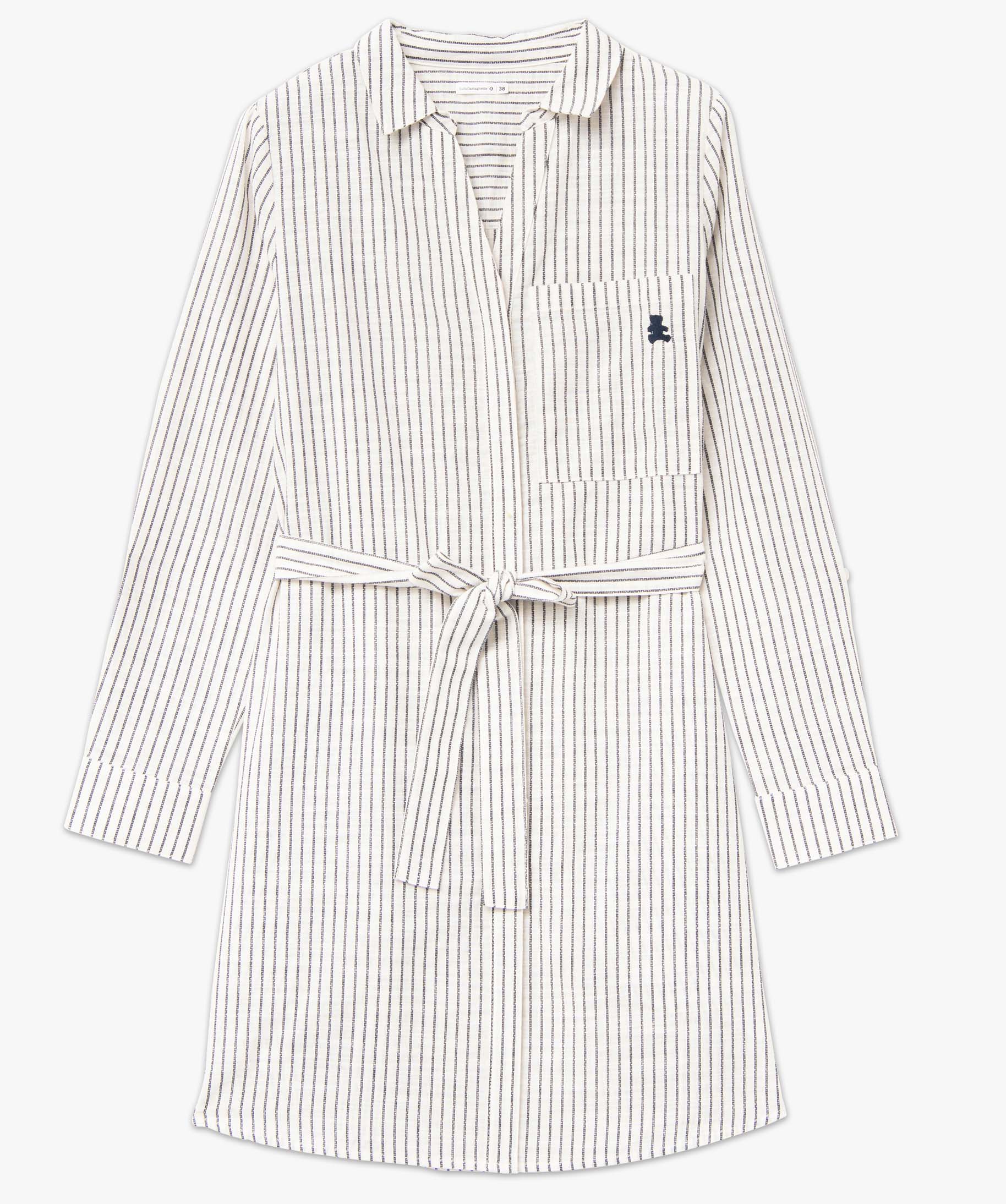 Robe chemise femme à manches longues rayée - LuluCastagnette raye | GEMO