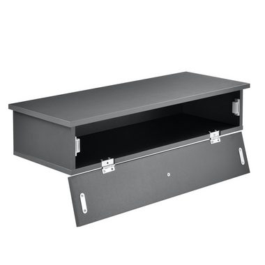 en.casa Wandboard, Ringsted Hängender Nachtschrank / Wandkommode Dunkelgrau