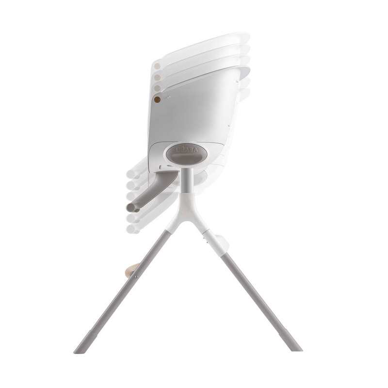 Chaise haute up & down blanche et grise Beaba