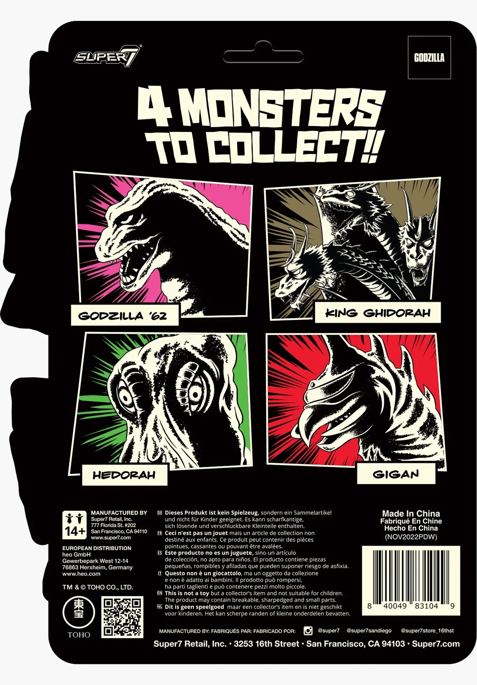 Toho ReAction Figures Wave 4 - Gigan (Glow)