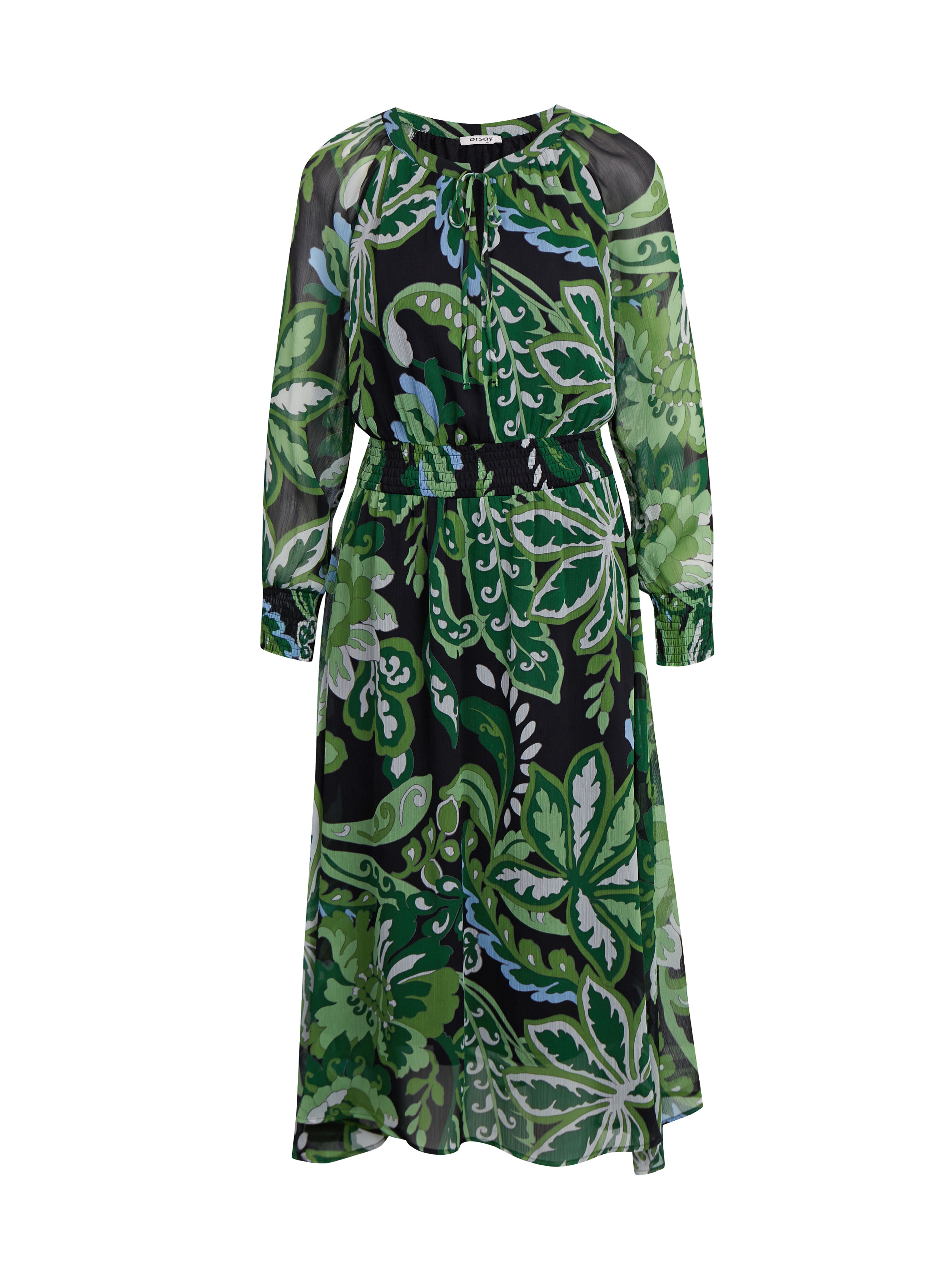 Grünes Damen-Blumenkleid ORSAY