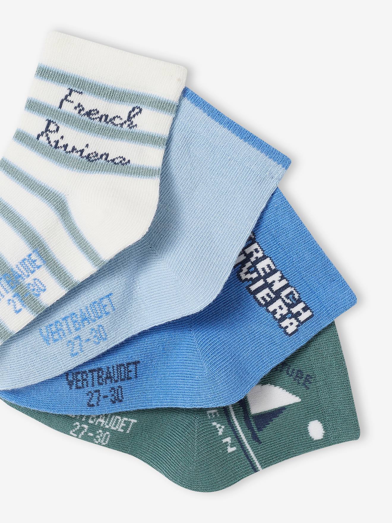 Vertbaudet 4er-Pack Jungen Socken Oeko-Tex - himmelblau