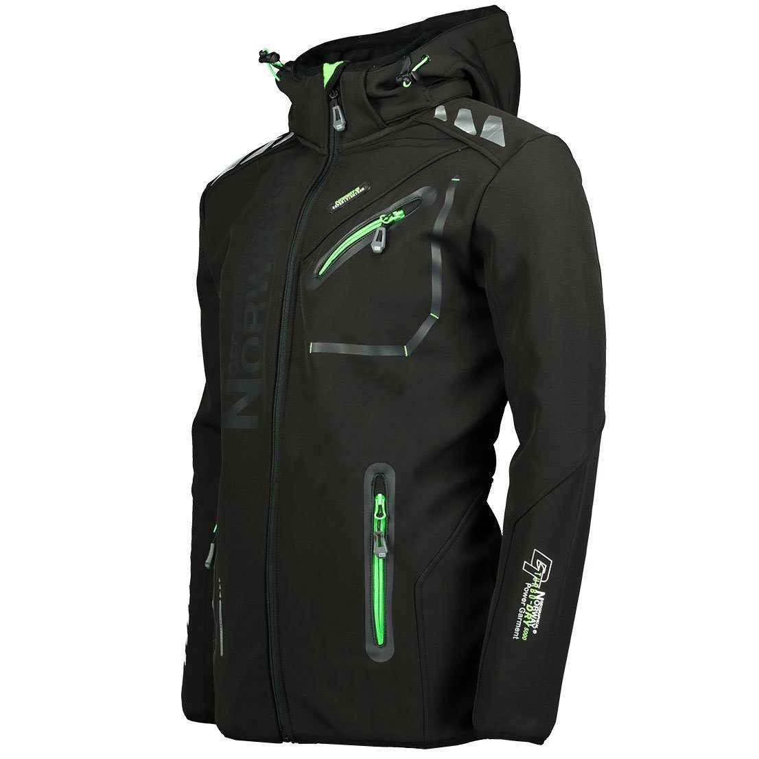 Geographical Norway Softshelljacke Herren Outdoor Herbst Regenjacke Jacke brroyaute (S bis 7XL, 1-St) Mit Kaputze