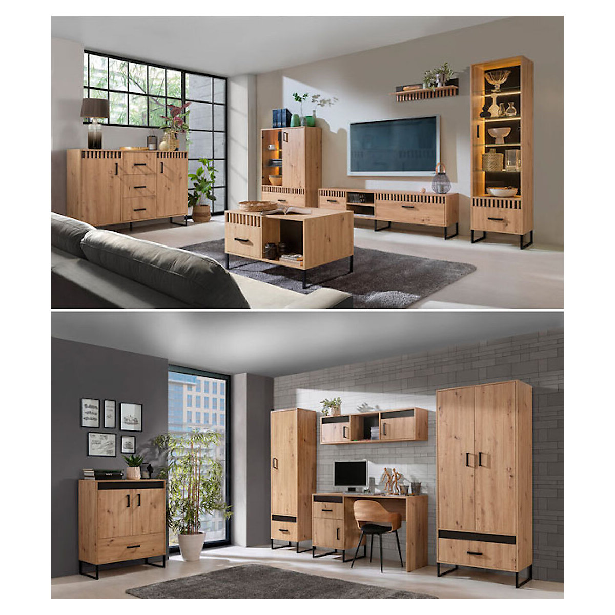 Schreibtisch Bürotisch Lamelix 135x50x83cm