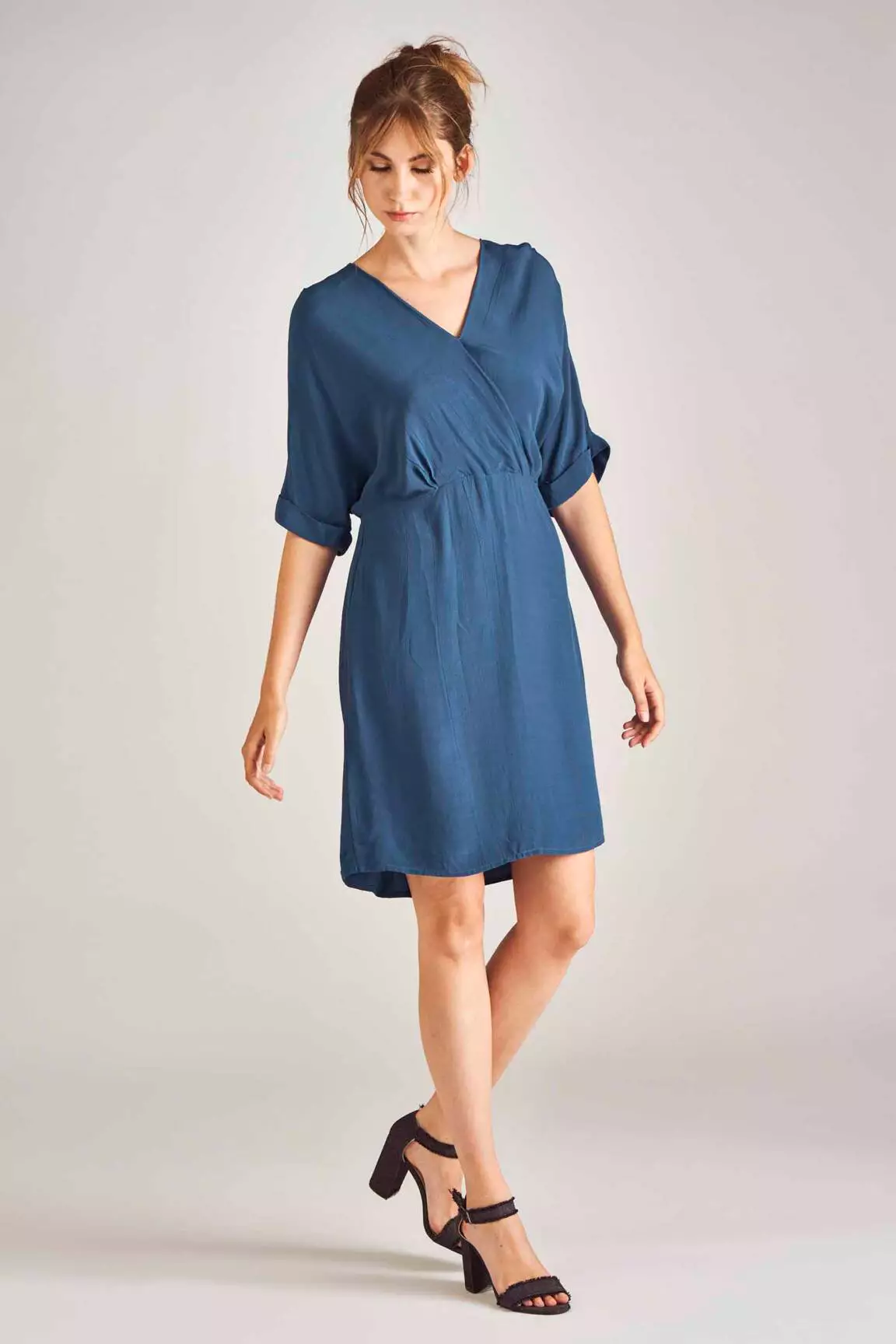 Vero Moda Robes Mi Longues Femme couleur bleu