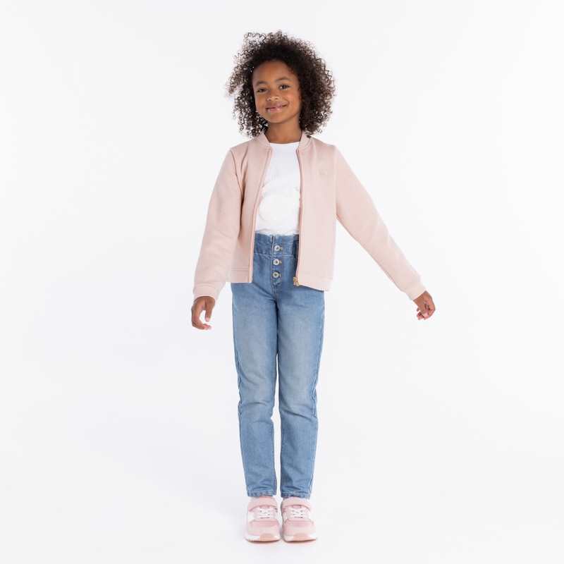 Teddy zippé irisé rose fille