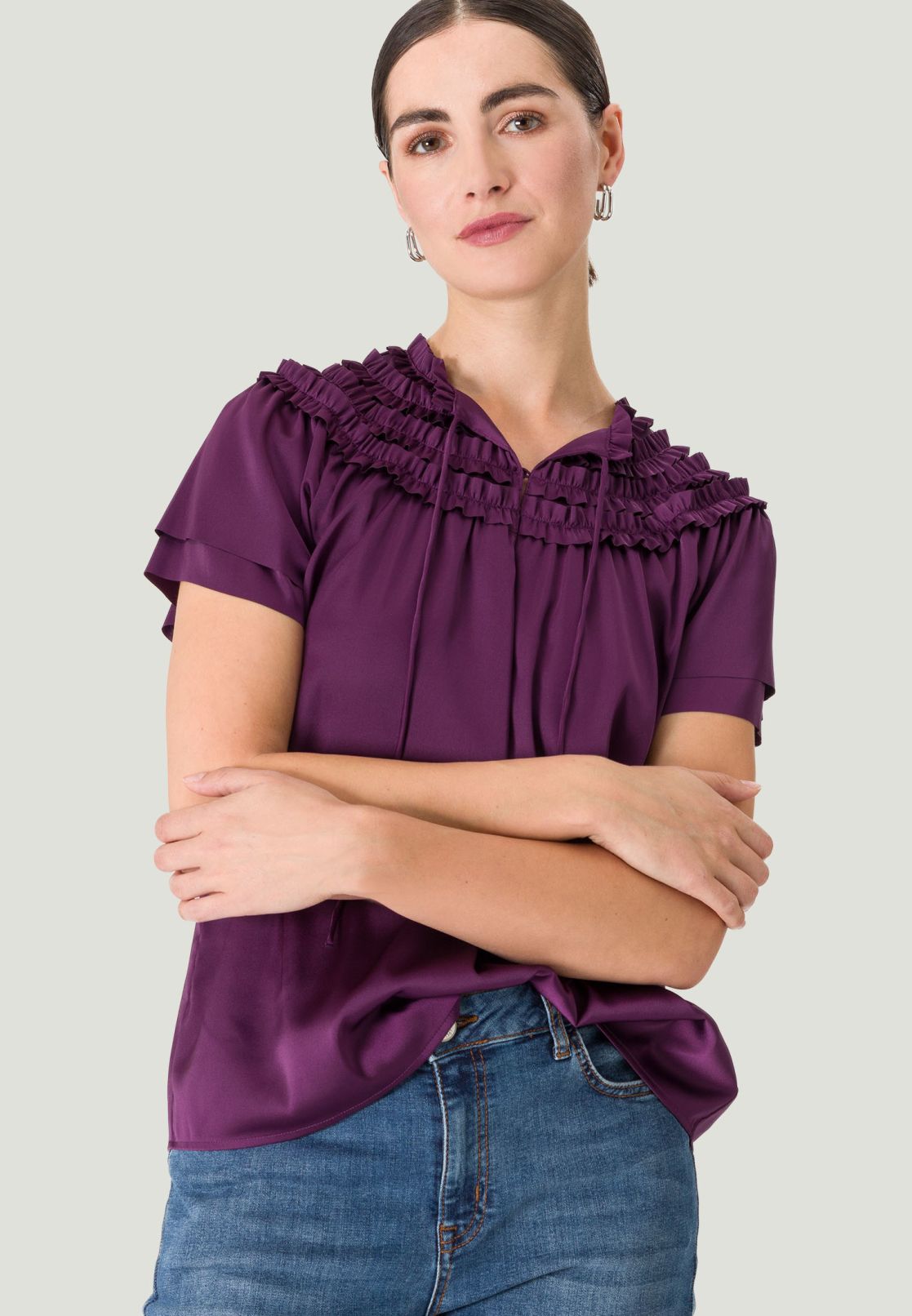 Bluse mit Rüschen