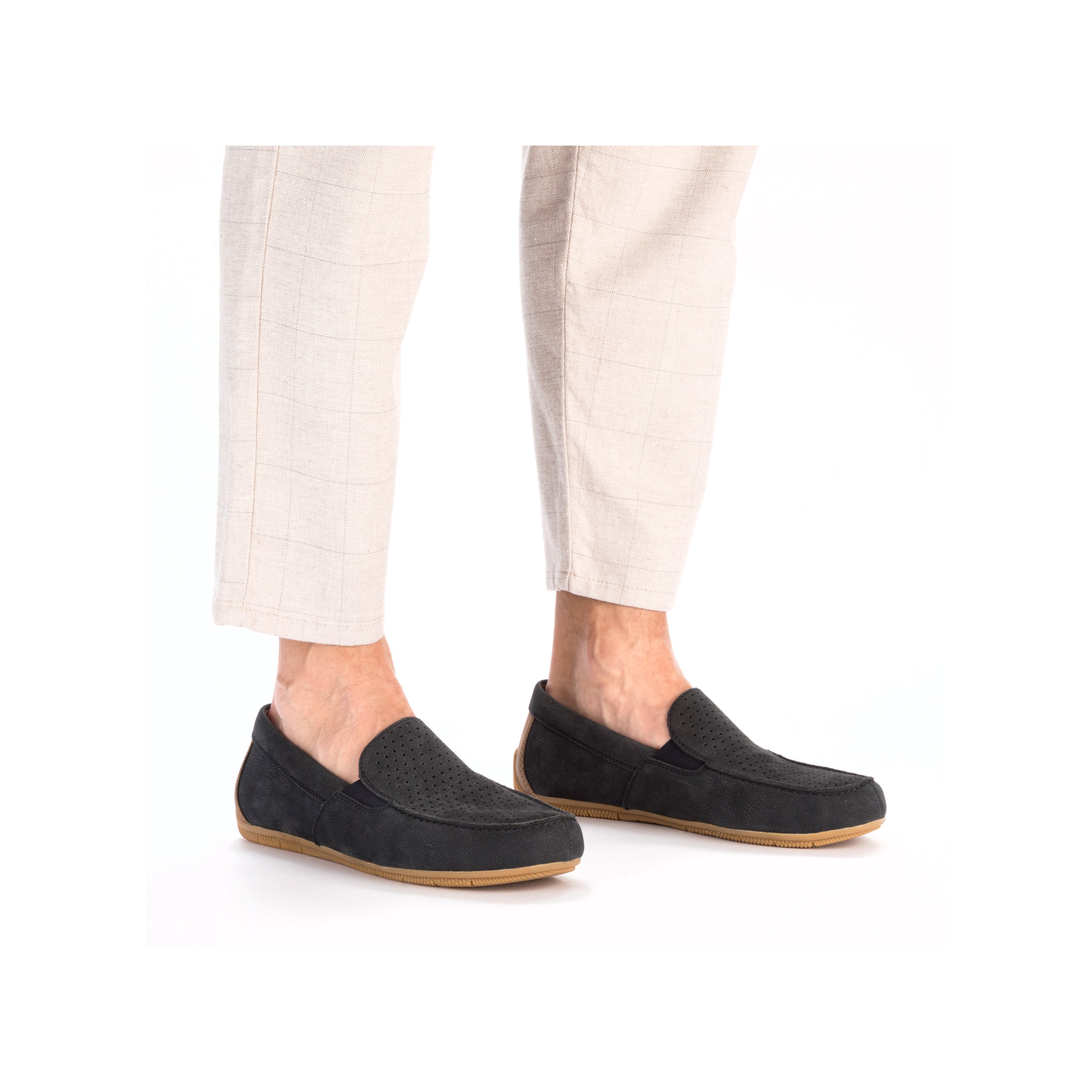 Rieker Herren Slipper stahlblau