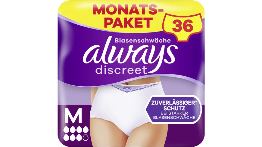 always discreet Inkontinenz Höschen Gr. M Monatspackung