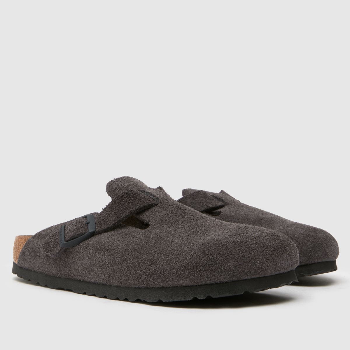 BIRKENSTOCK Boston keskeny szabású klumpa szandál szürke színben