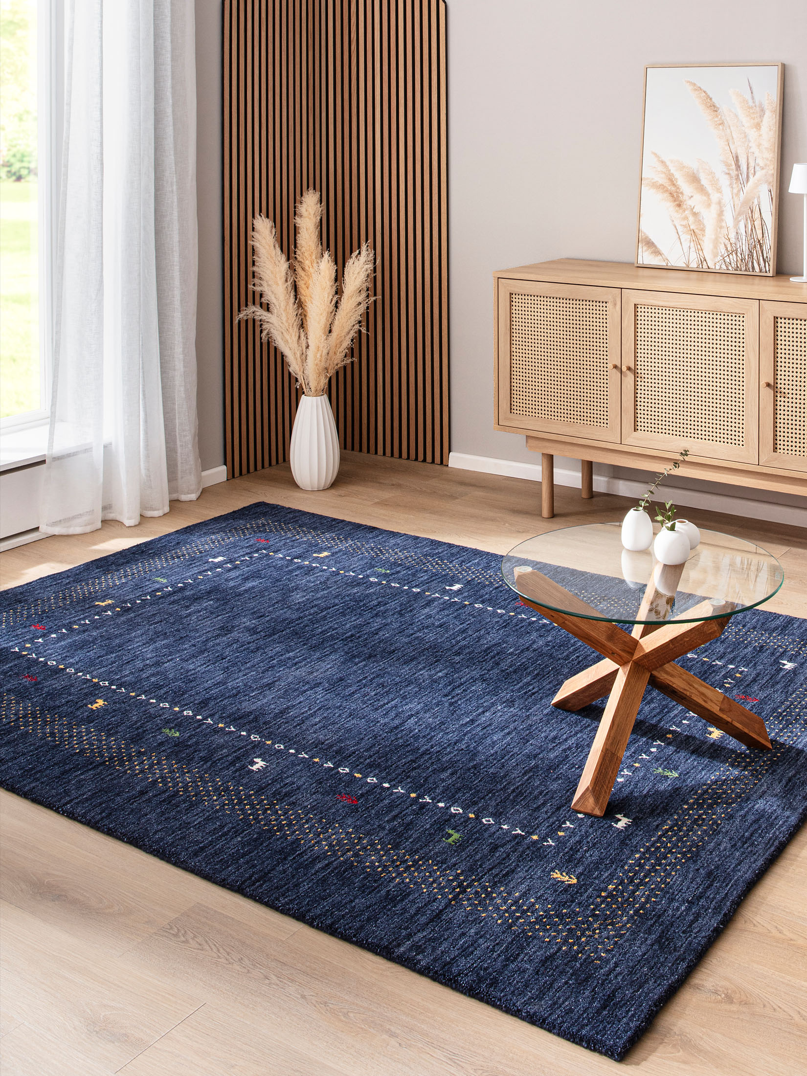 Kamlapur Gabbeh-Teppich, Dark Blue