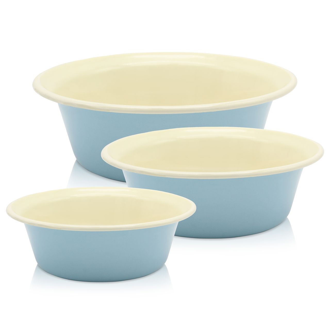 Karl Krüger Emailliertes Schüssel-Set SYLT 3 tlg. (20, 24, 28 cm)