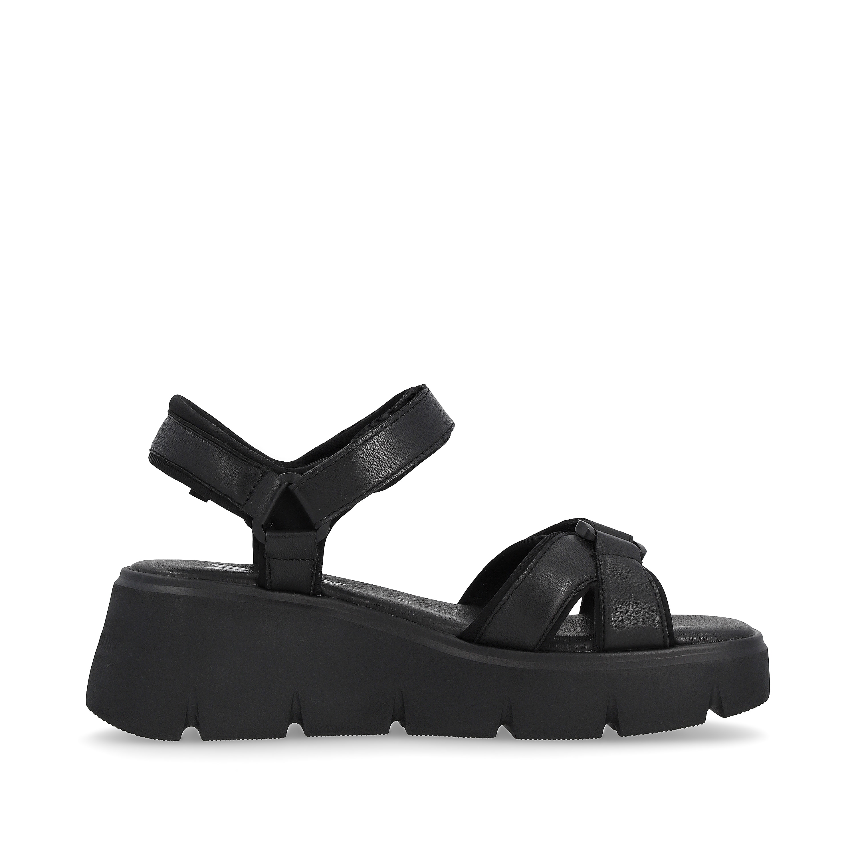 Rieker Damen Keilsandaletten night black