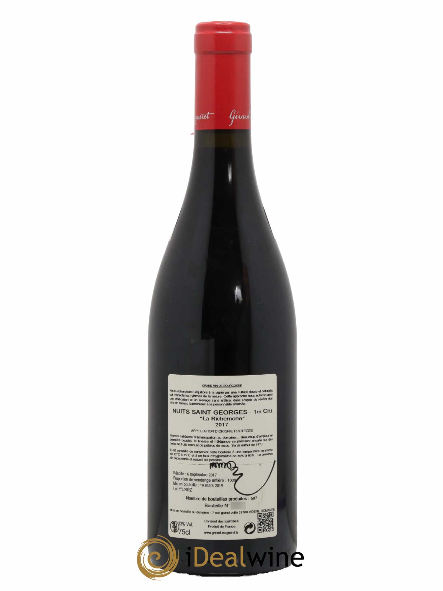 Nuits Saint-Georges 1er Cru La Richemonne Gerard Mugneret 2017 - Lot de 1 Bouteille
