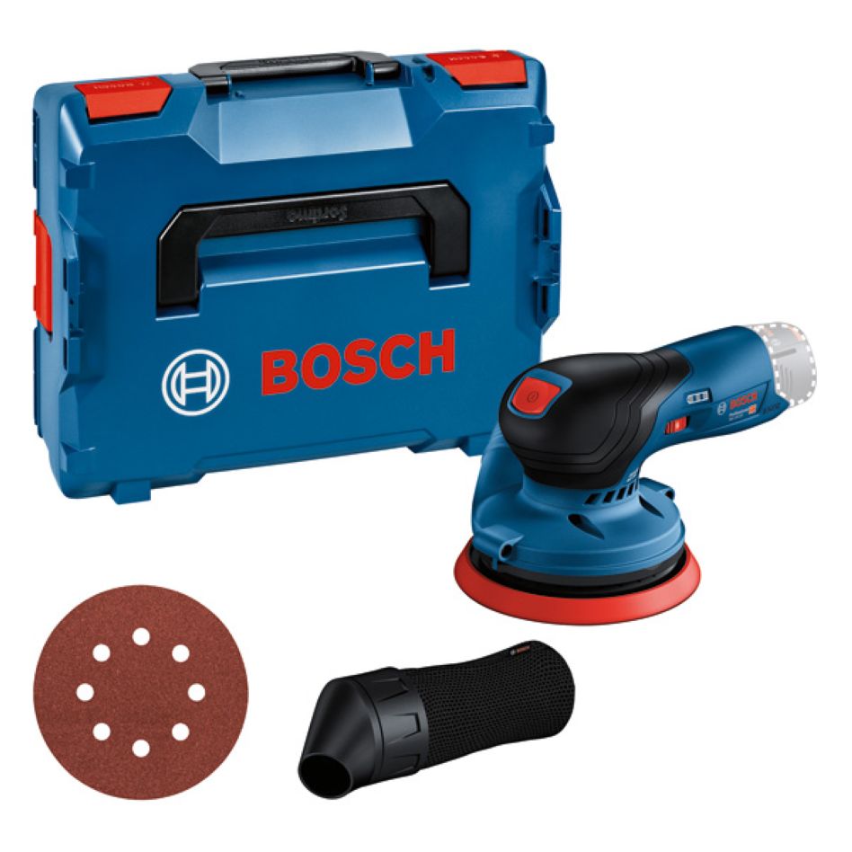 Șlefuitor orbital profesional Bosch Blue 0601372100 GEX 12V-125, 125 mm, 12 V, fără baterii, în L-Boxx
