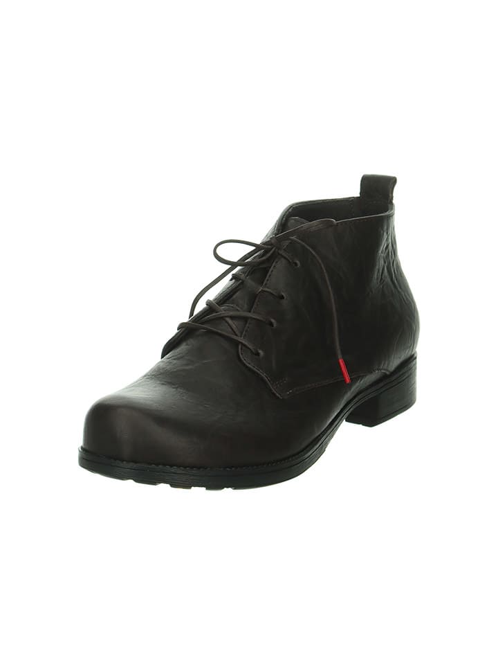 Think! Leder-Ankle-Boots in Braun günstig kaufen