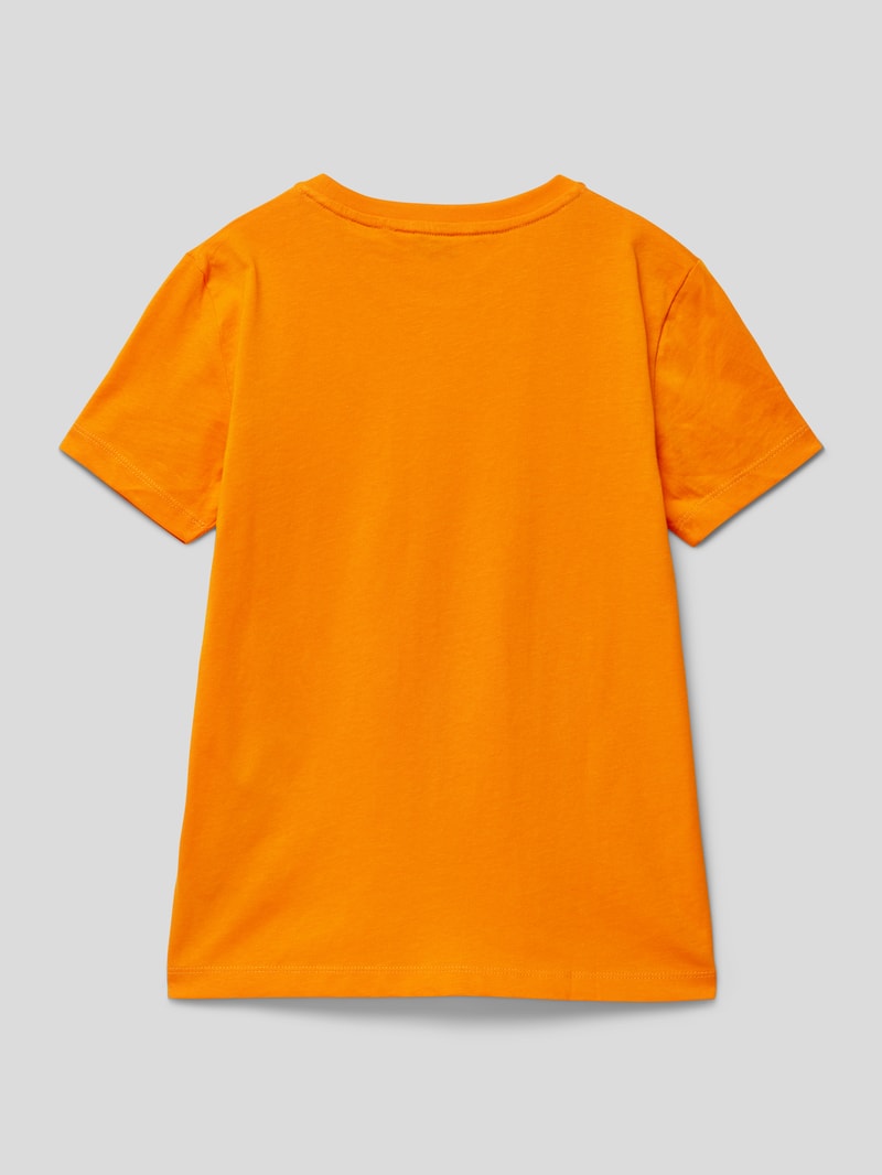 T-Shirt mit Logo-Stitching Modell 'SHIELD' in orange