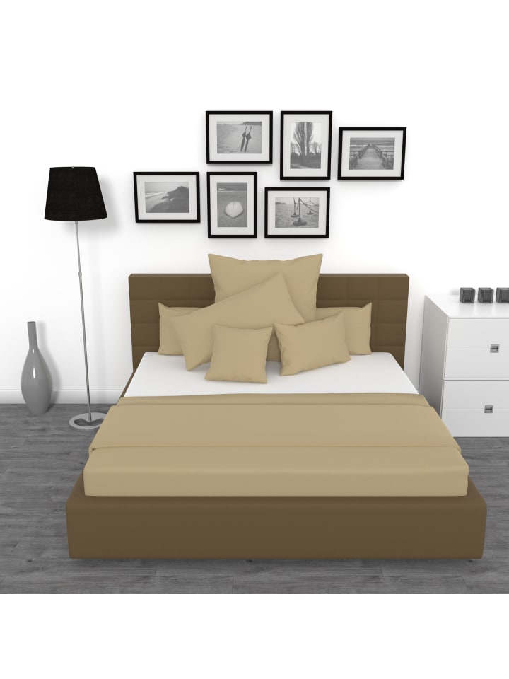 GMD Living 2er Set Jersey Kissenhüllen JESBERG in Farbe Sand günstig kaufen