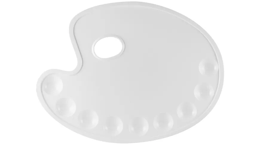 KREUL Kunststoffpalette oval mit 9 Vertiefungen