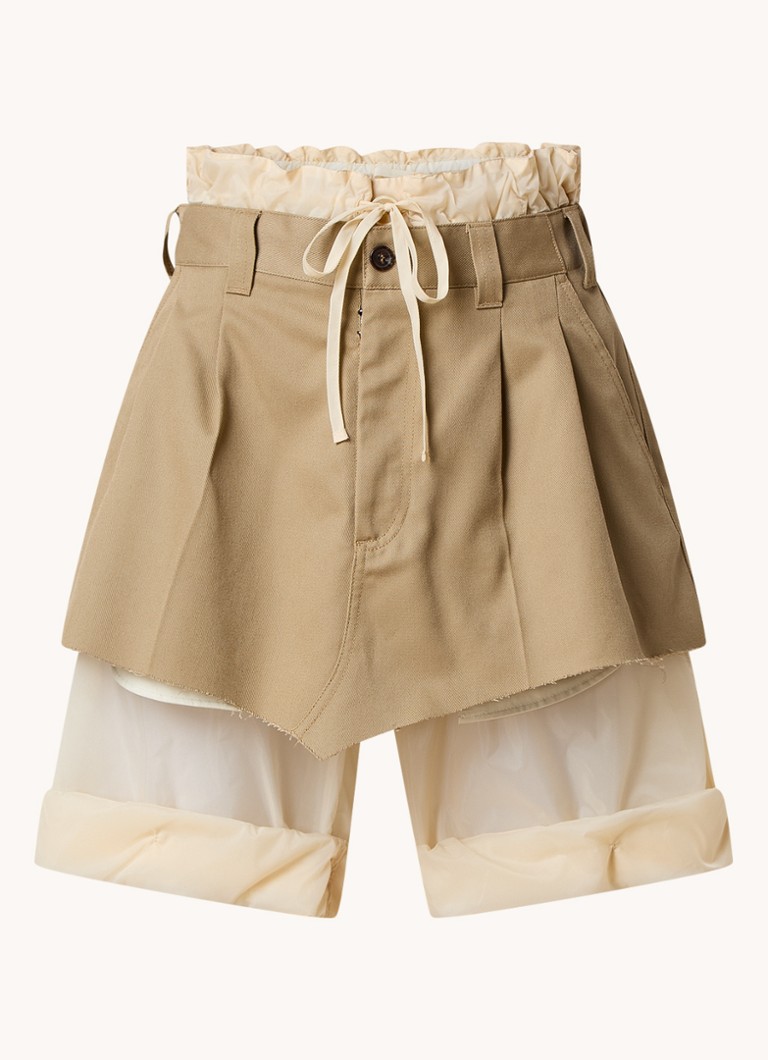 Shorts de cintura alta e corte reto da Maison Margiela com bolsos laterais.