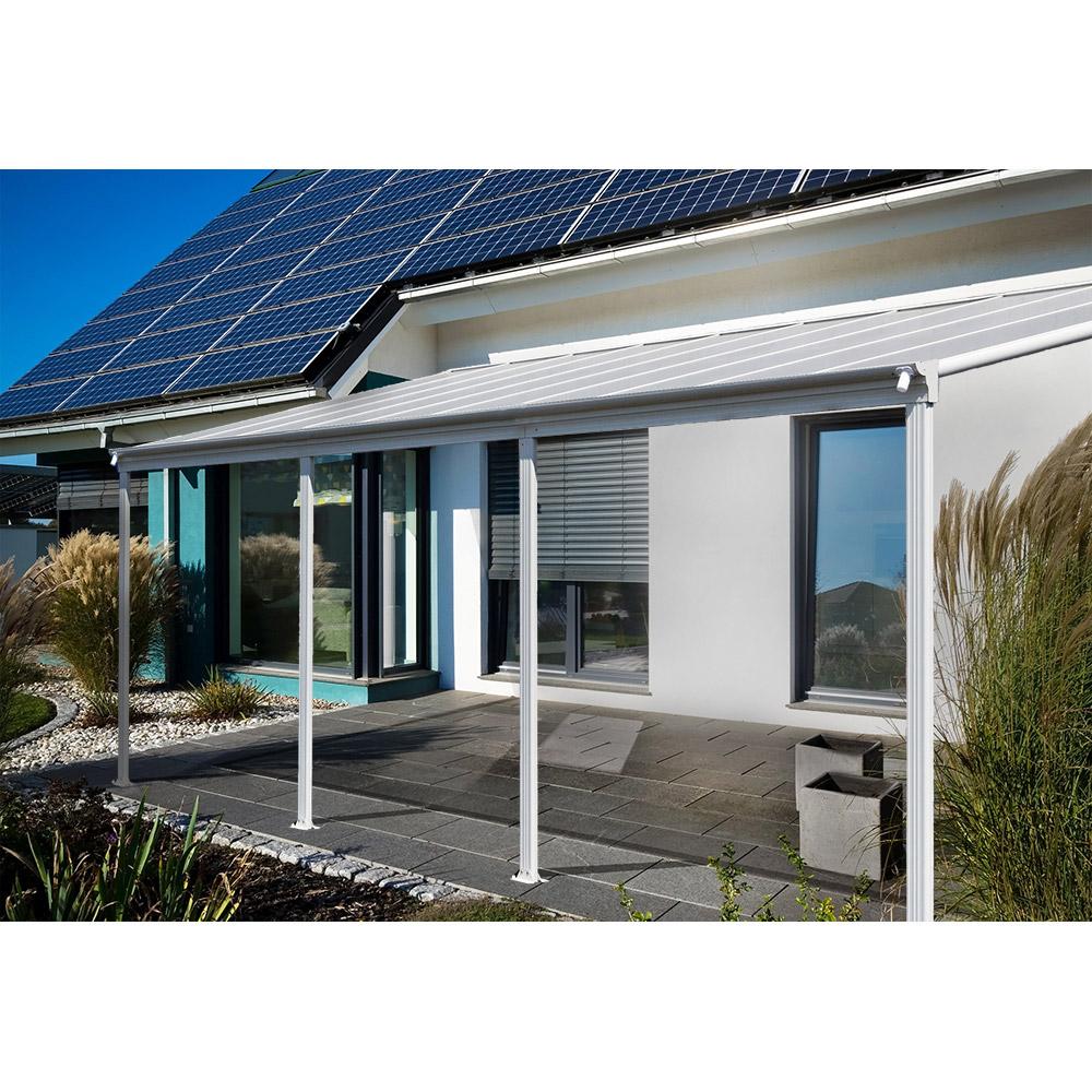 Home Deluxe Terrassenüberdachung SOLIS 312 x 303 x 226 / 278 cm weiß
