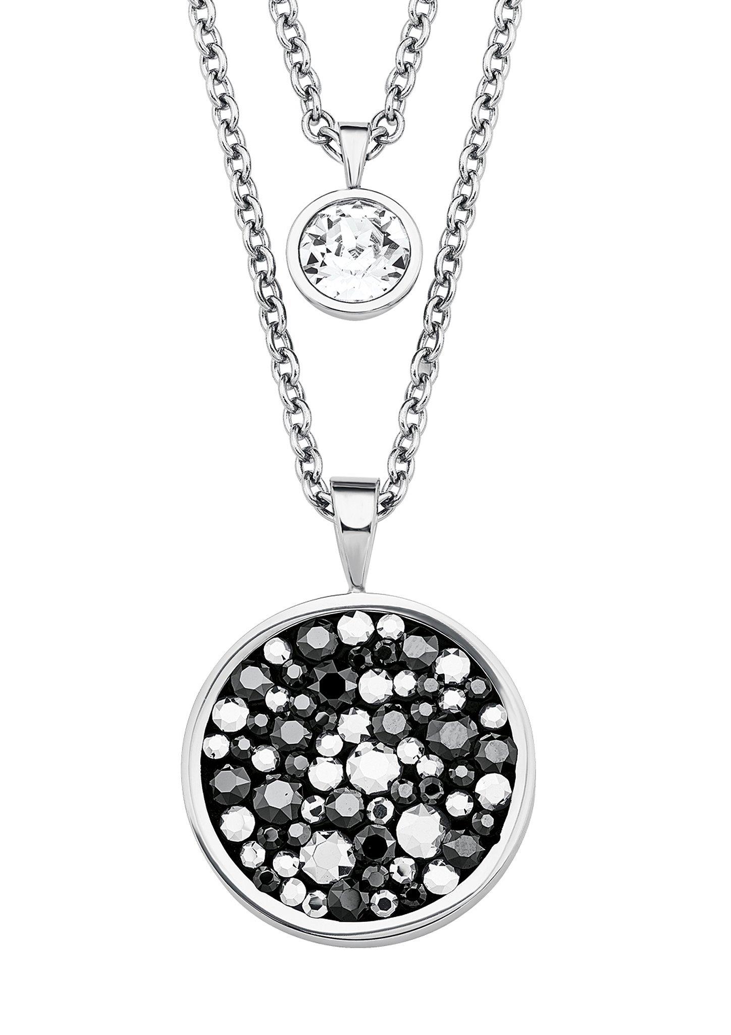 Doppelkette mit Kristallglas  272.708.6411.0839-99B0