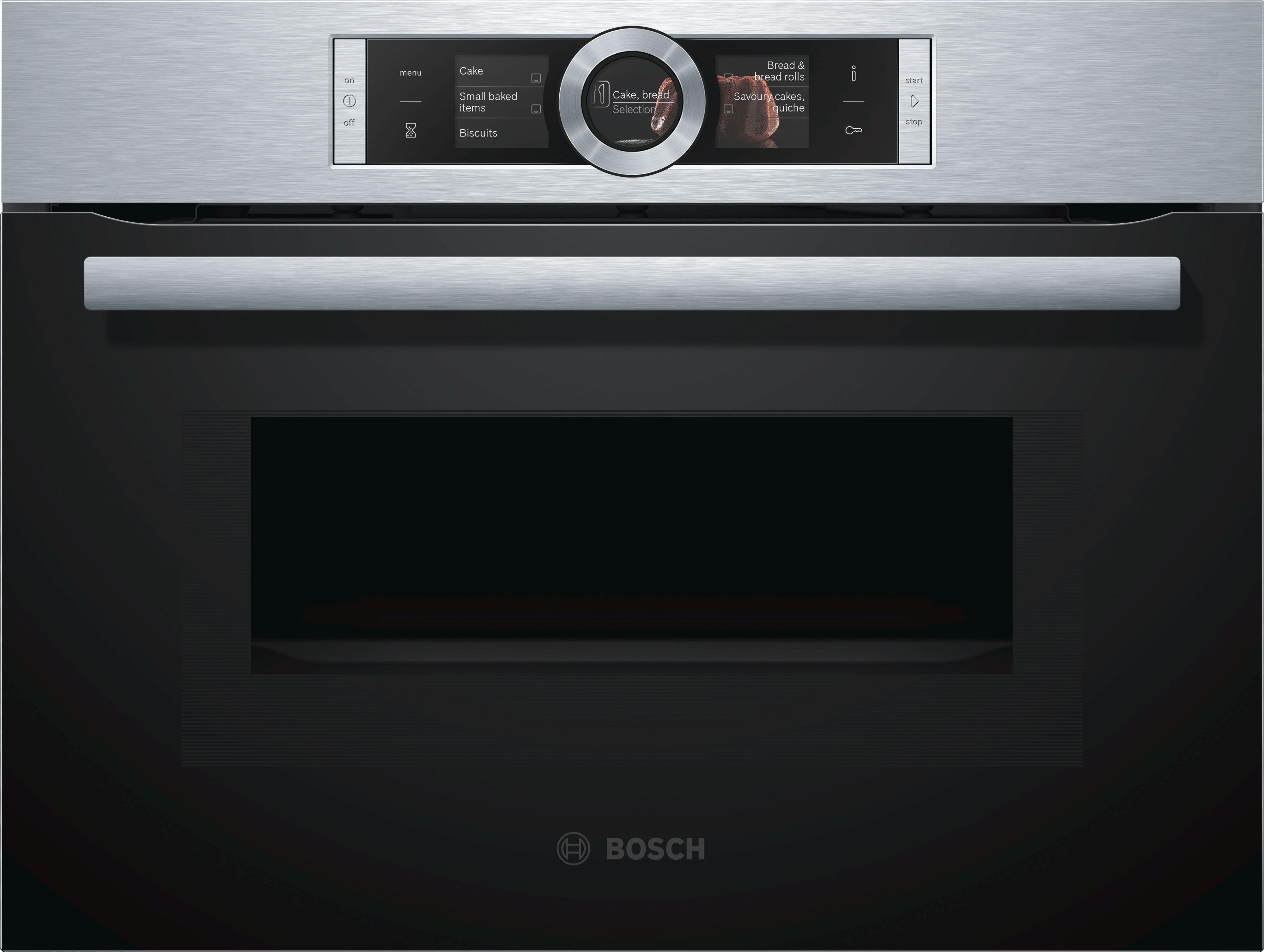 BOSCH Backofen mit Mikrowelle CMG636BS1, ecoClean Direct
