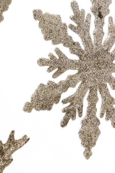 MyFlair 6er-Set Weihnachtsanhänger, Silberglitter