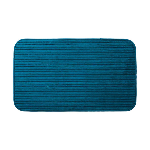 Badteppich Berlin in Cord Optik, 2er Set, 60 x 100 cm, petrol