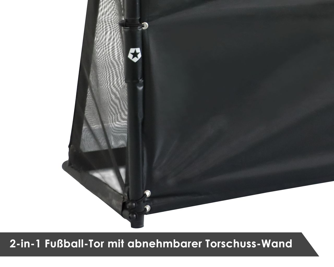 L.A. Sports 2-in-1 Torschusswand Soccer Goal Champion Fußball-Tor mit Netz & Torwand