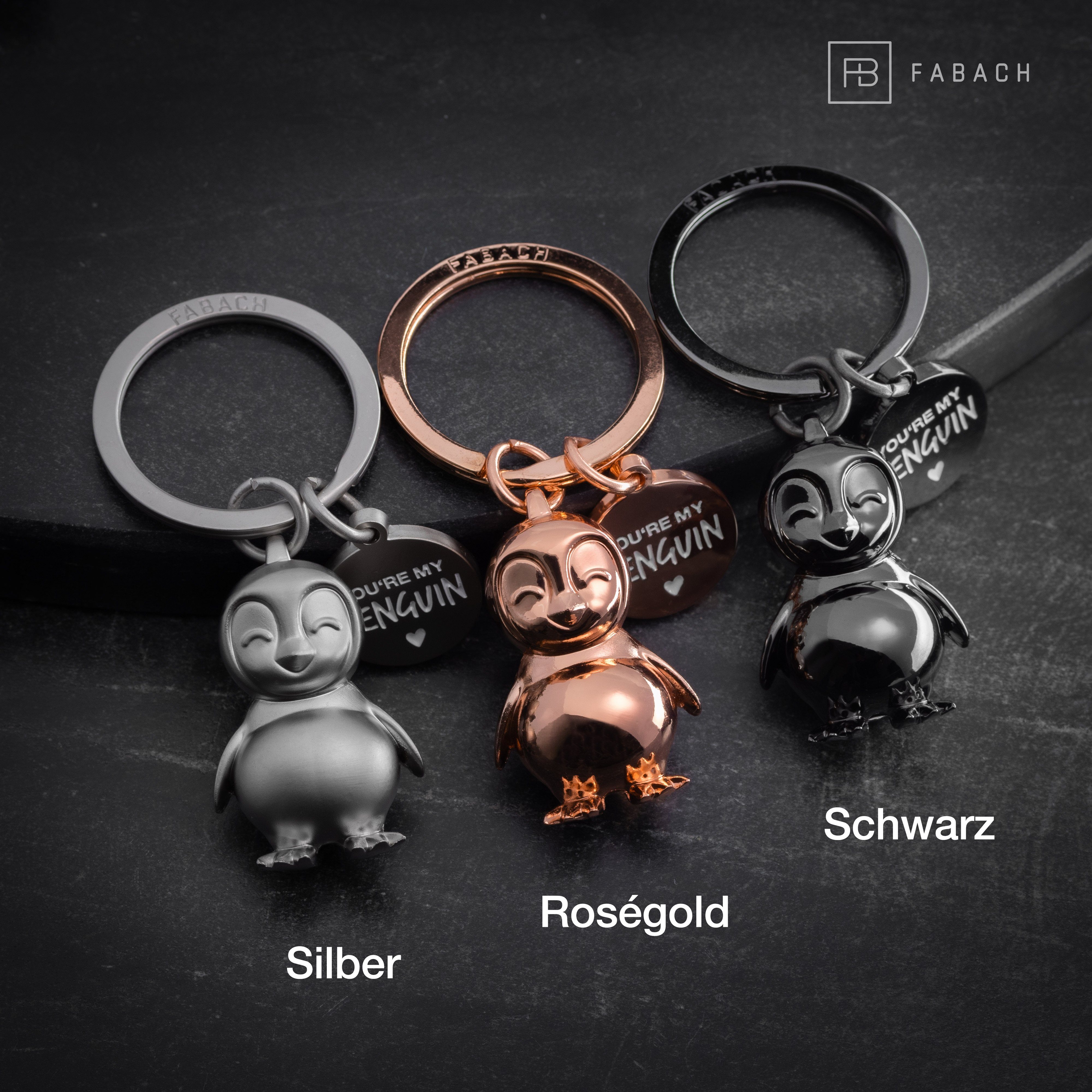 FABACH Schlüsselanhänger Pinguin Glücksbringer Frosty - Geschenk Frau Freundin