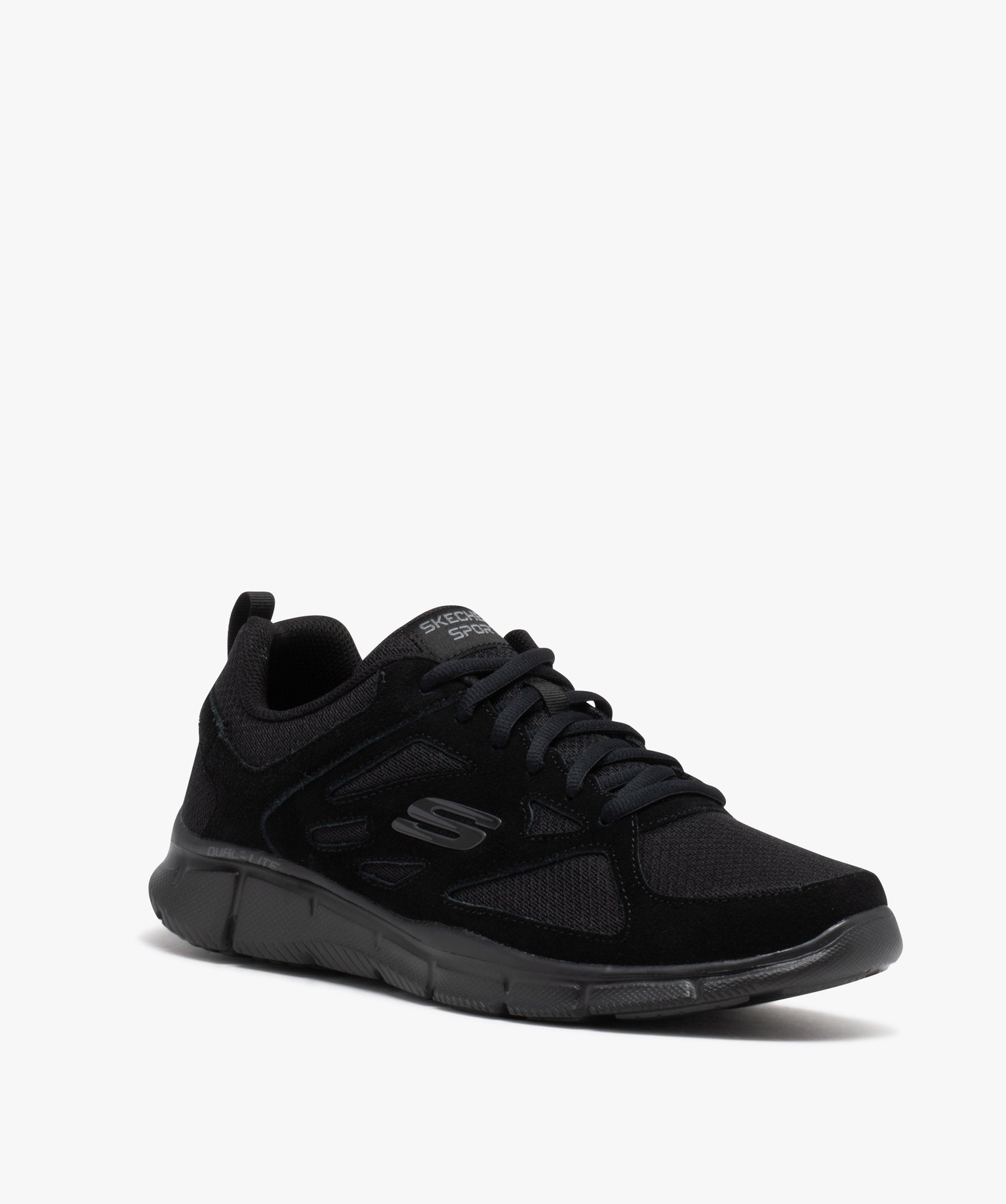 Baskets homme unies style running - Skechers noir | GEMO