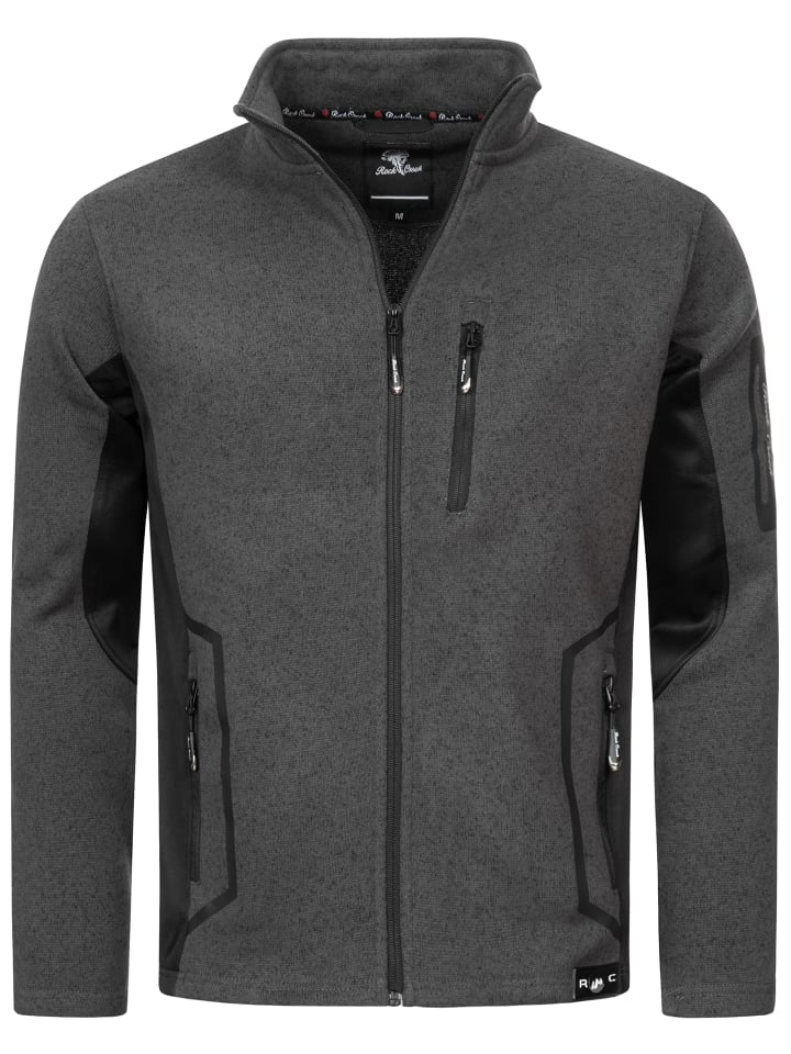 Rock Creek Fleecejacke in Dunkelgrau günstig kaufen