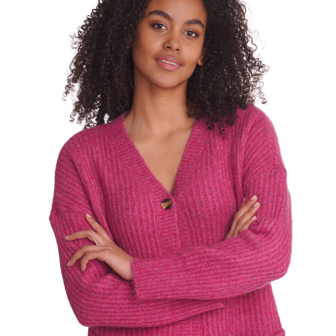 Damen Strickjacke mit zwei Taschen