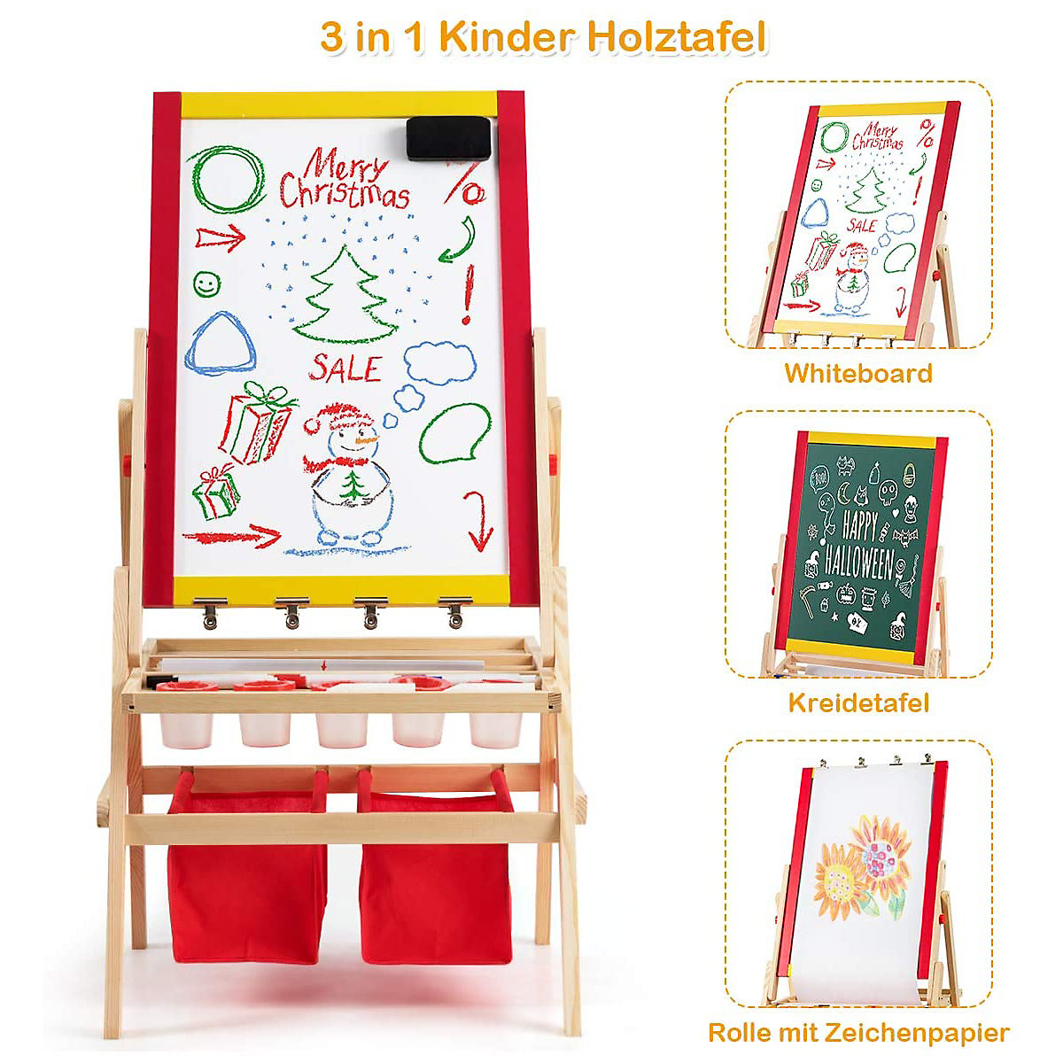 Kindertafel Holztafel Standtafel höhenverstellbar