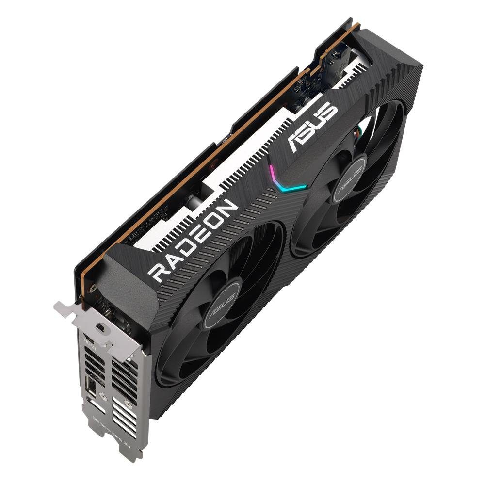 Asus Dual Radeon RX6400 Grafikkarte (4 GB, AMD, GDDR6 Speicher, HDMI, DisplayPort, DUAL-RX6400-4G)