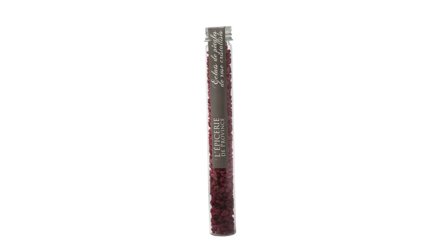L'Epicerie de Provence Kristallisierte Rosenblütenblätter-Stückchen im Reagenzglas 25 g