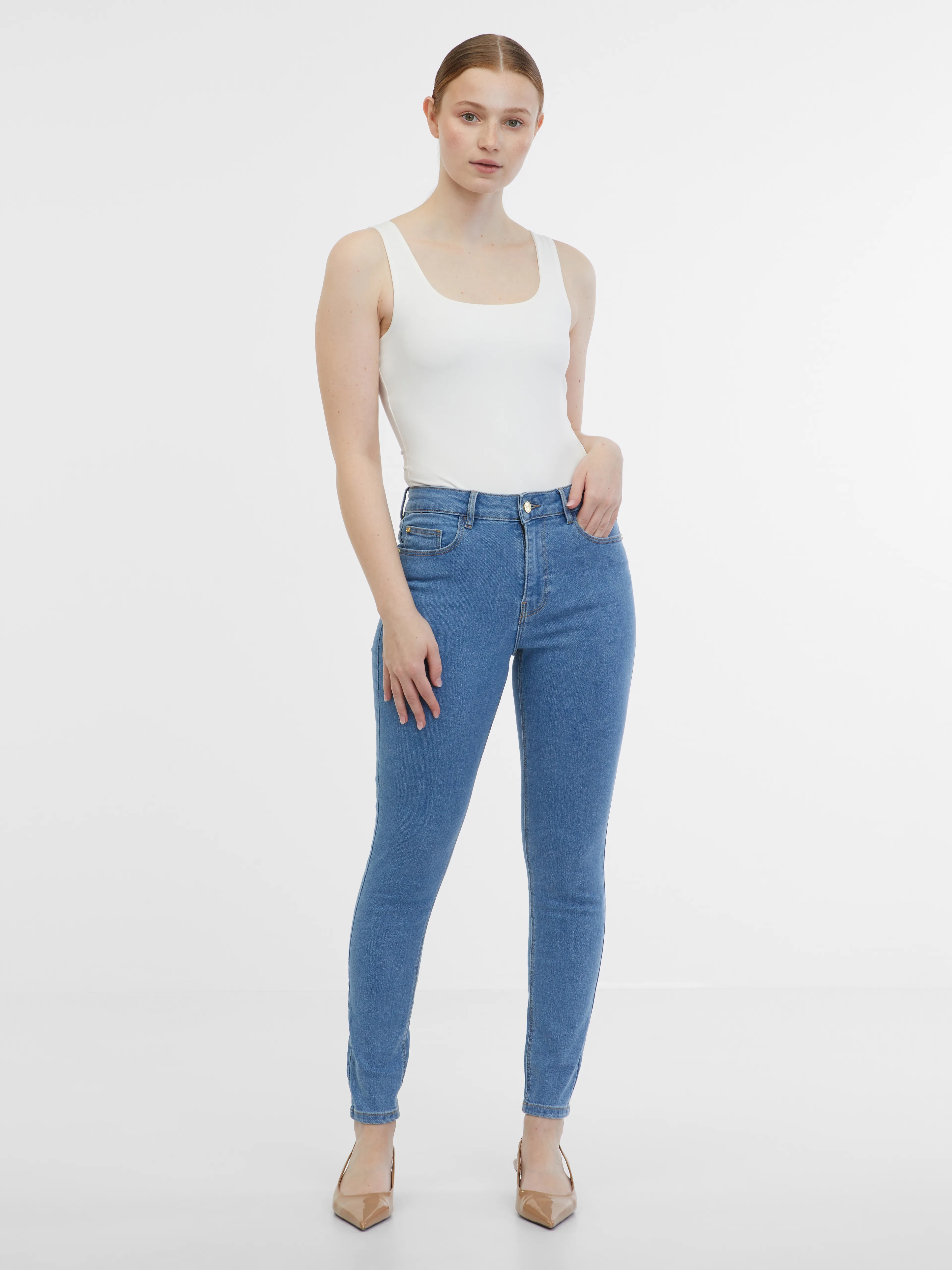 Hellblaue Damen Skinny Fit Jeans ORSAY