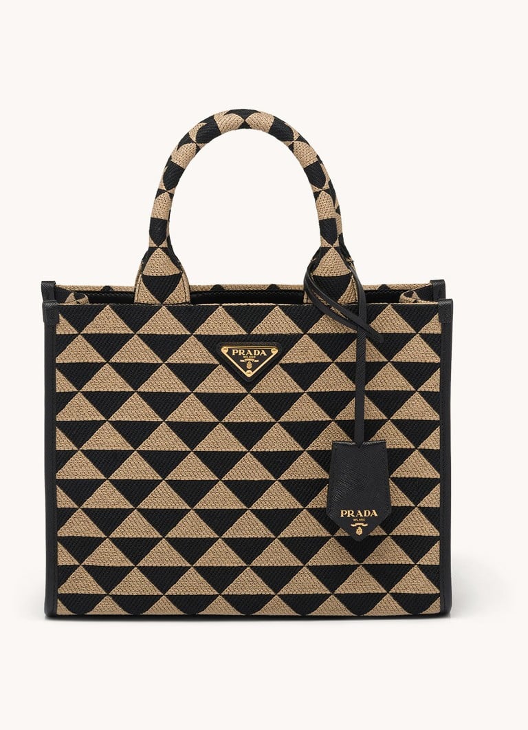 Geantă mică Prada Symbol cu detalii din piele