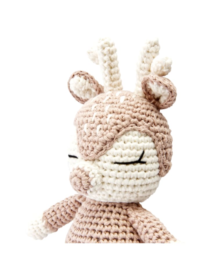 miniHeld Handgestrickter Hirsch/Reh gehäkelt aus Baumwolle Spielzeug 18 cm 0 Monate günstig kaufen onesize