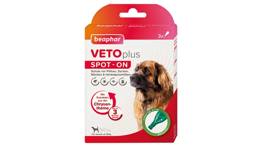 beaphar VETOplus Spot-On Hunde ab 30kg Insektenschutzmittel 12 ml