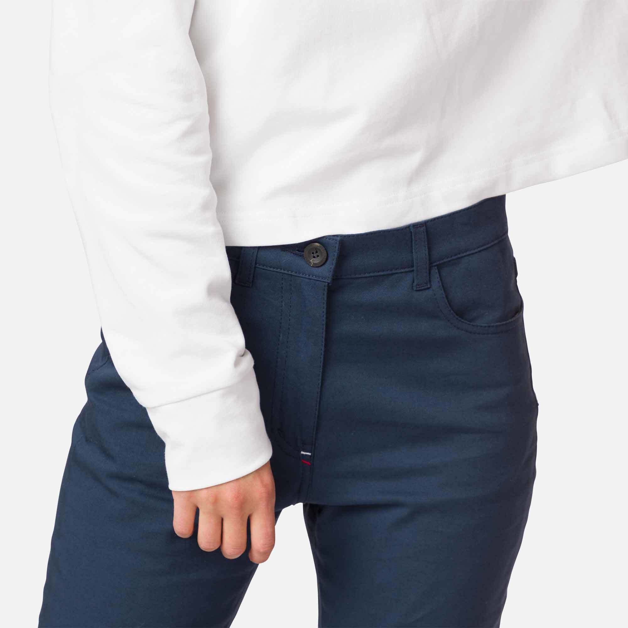 Pantalon slim en coton bio femme