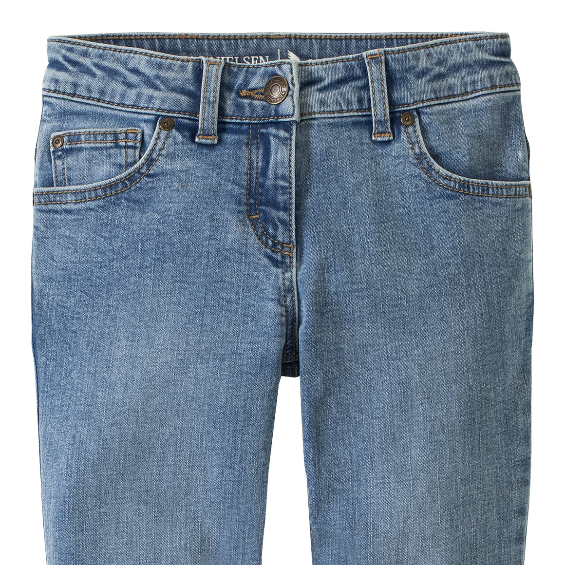 Mädchen Skinny-Jeans mit verstellbarem Bund
