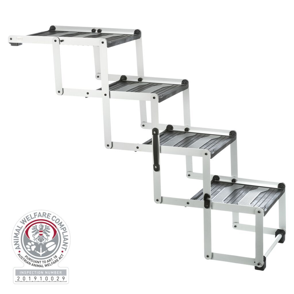 Trixie Autozubehör Trixie 4-stufige Falt-Treppe Aluminium/TPR